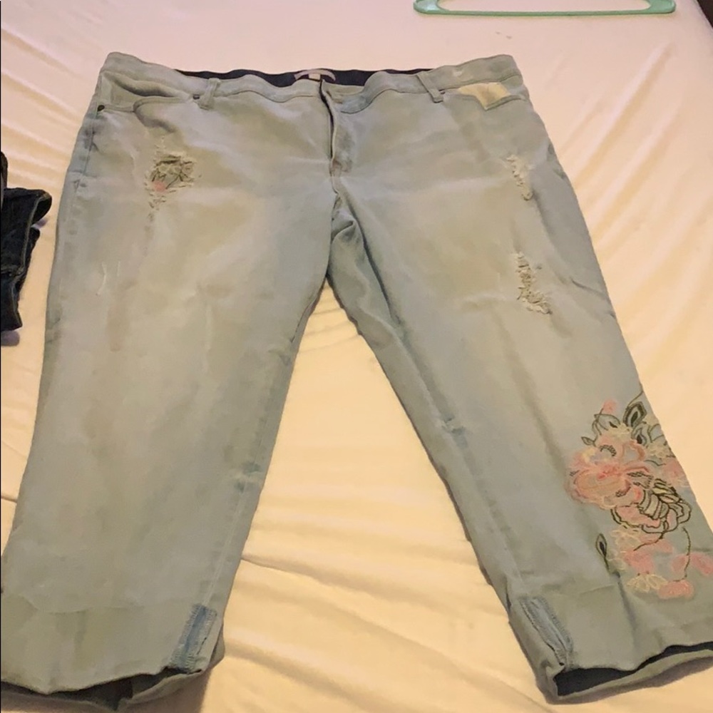 Woman Within size 26 crop jeans